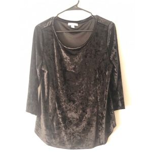 Black velvet top
